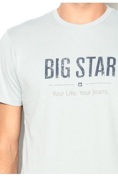 Big Star Tricou albastru Cambridge cu imprimeu text Bruno Barbati