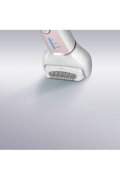 Panasonic Epilator  , Wet & Dry, Cordless, 2discuri & 60 pensete, Senzor presiune, Discuri duble, Cap flexibil si pivotant la 90°, 3 viteze, Alb/Roz Femei