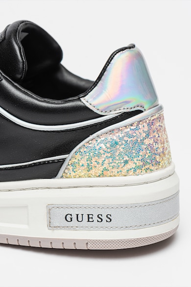 GUESS Műbőr sneaker csillámos részlettel női