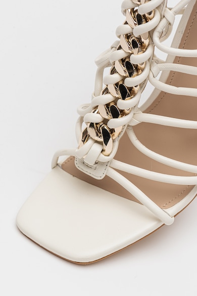 GUESS Sandale din piele cu insertie cu lant metalic Femei