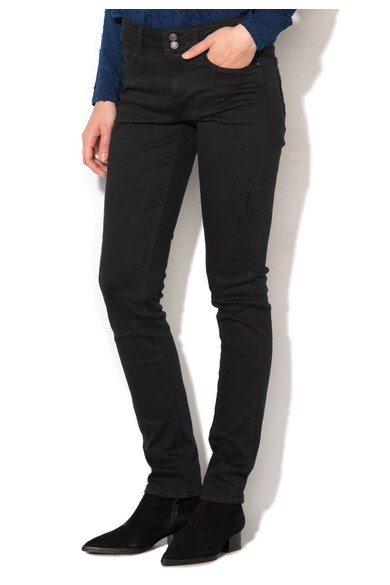 Esprit Jeansi slim fit negri cu talie medie Femei