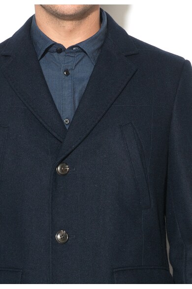 Esprit Тъмносиньо палто с вълна и дизайн 2в1 Мъже