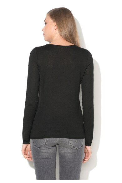 Esprit Bluza neagra tricotata fin cu buline Femei