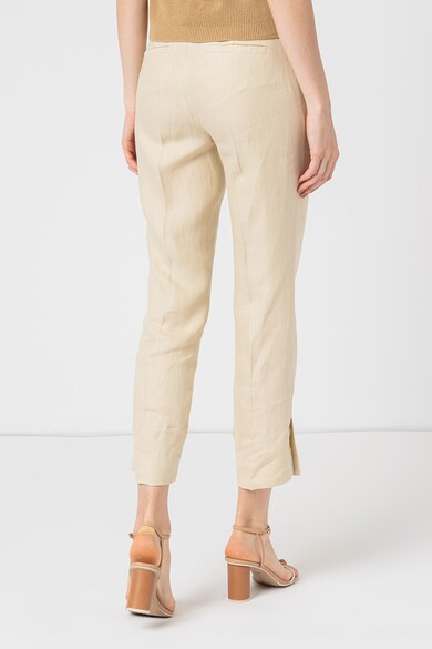 Marella Pantaloni crop din in cu slituri laterale Garbata Femei