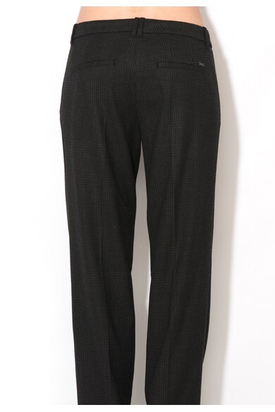 Esprit Pantaloni negru cu gri in dungi Femei