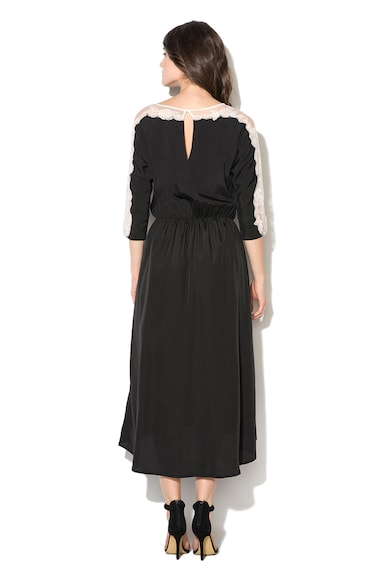 French Connection Rochie lunga neagra cu garnituri de dantela Femei