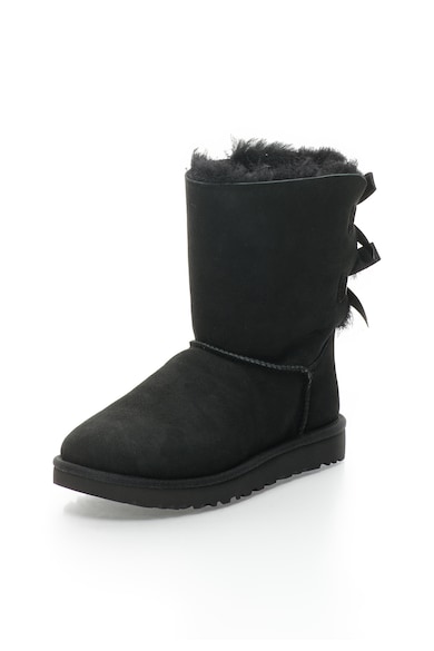 UGG Cizme scurte negre din piele intoarsa fara inchidere Bailey Femei