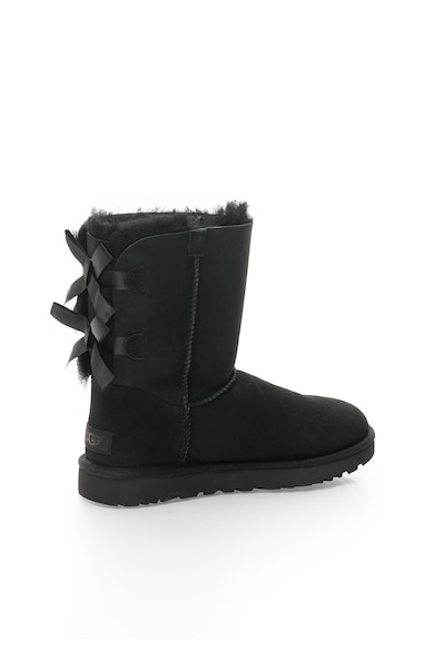 UGG Cizme scurte negre din piele intoarsa fara inchidere Bailey Femei