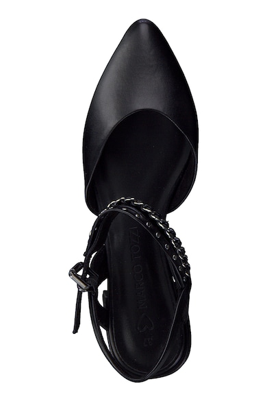 Marco Tozzi Sarokpántos műbőr cipő láncos rátéttel női