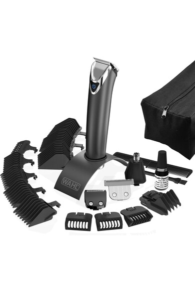 Wahl Aparat de tuns barba si parul corporal  Stainless steel advanced, 240 min, Kit accesorii, Negru Barbati