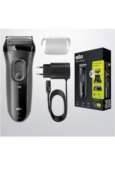 Braun Самобръсначка  3000BT Shave&Style 3-in-1, Тример, 5 аксесоара за бръснене, Сива Мъже