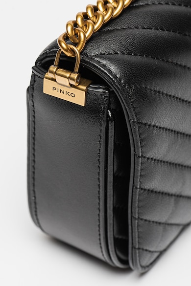 Pinko Кожена чанта Love Click с капитониран дизайн Жени