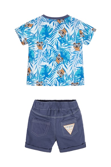 GUESS JEANS Тениска с тропическа щампа и къс панталон Момчета