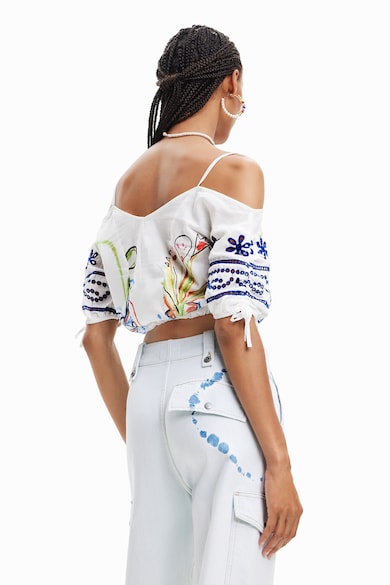 DESIGUAL Къса блуза с дантела Сан Гало Жени