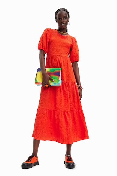 DESIGUAL Bővülő fazonú texturált ruha női