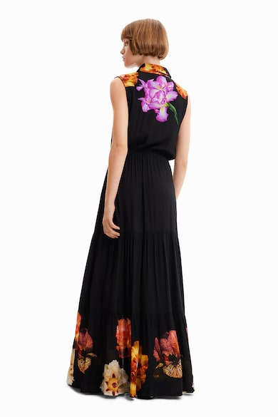 DESIGUAL Rochie maxi stratificata cu talie elastica Femei