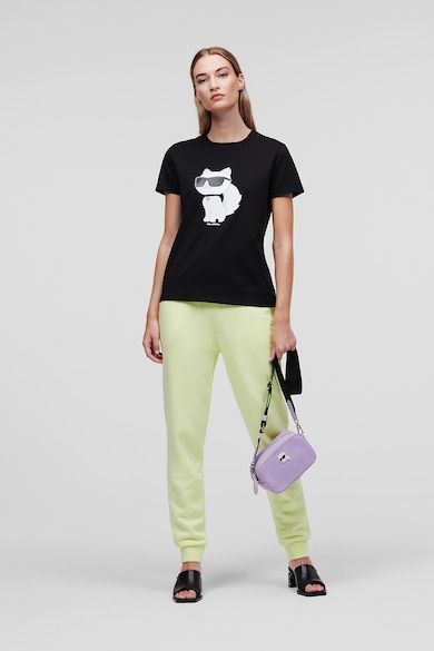 Karl Lagerfeld Tricou de bumbac organic cu imprimeu Femei