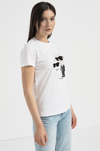 Karl Lagerfeld Ikonik logós organikuspamut póló női