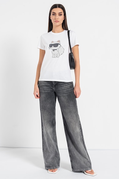 Karl Lagerfeld Strasszköves organikuspamut póló női