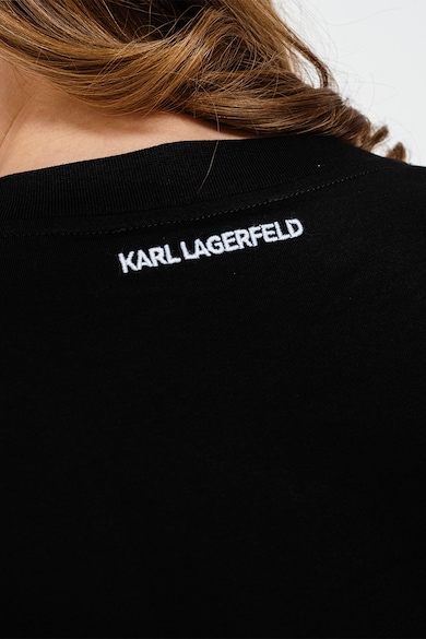 Karl Lagerfeld Rochie de bumbac organic cu terminatie logo Femei