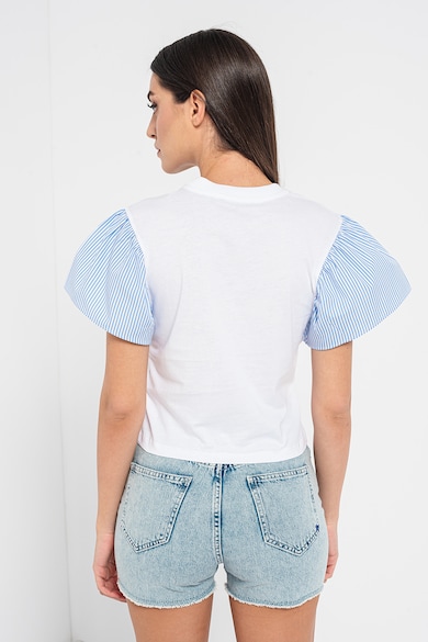 Karl Lagerfeld Тениска от органичен памук с ръкави тип пеперуда Жени