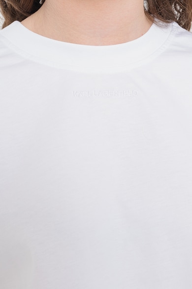 Karl Lagerfeld Къса тениска от органичен памук Жени