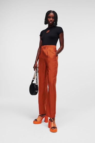 Karl Lagerfeld Egyenes fazonú nadrág magas derékrésszel női
