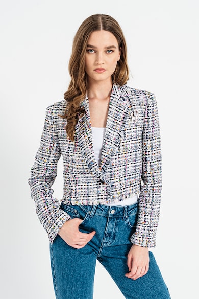 Karl Lagerfeld Crop tweed blézer női