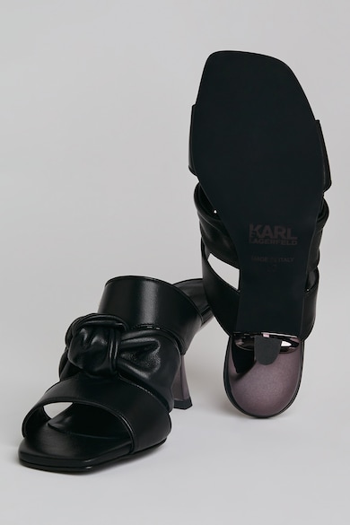 Karl Lagerfeld Bőr papucsszandál csomózott részlettel női