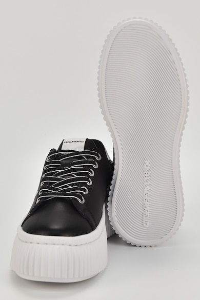 Karl Lagerfeld Pantofi sport flatform de piele cu imprimeu logo Femei