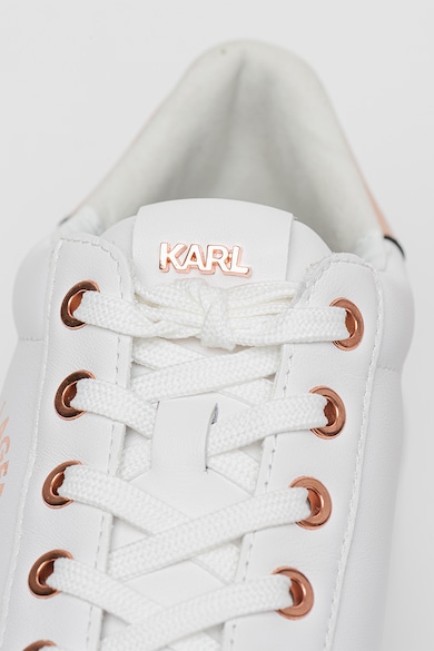 Karl Lagerfeld Kapri bőrsneaker fémes hatású részletekkel női