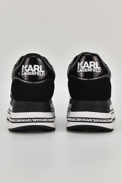 Karl Lagerfeld Спортни обувки с кожа, лого и равна платформа Жени