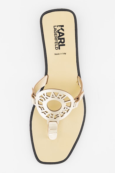 Karl Lagerfeld Bőr flip-flop papucs logóval női
