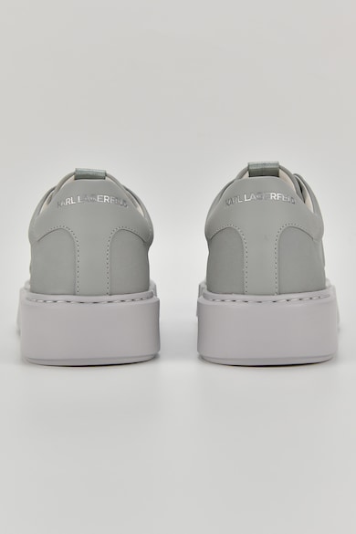Karl Lagerfeld Pantofi sport de piele nabuc cu aplicatie logo Barbati