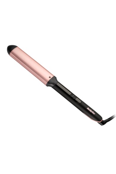 BaByliss Ondulator  , Conic 19-32mm , 210 grade, Invelis Quartz-Ceramic, 6 trepte de temperatura, LED, Roz/Negru Femei