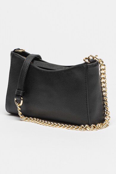 Geanta din piele ecologica cu bareta de umar si detaliu din lant ...