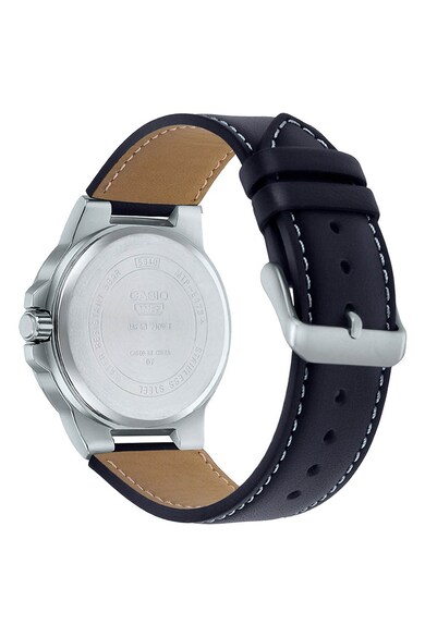 Casio Кварцов часовник с кожена каишка Мъже