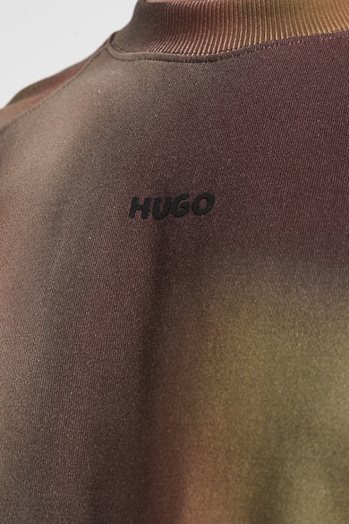HUGO Суитшърт с абстрактна шарка и лого Мъже