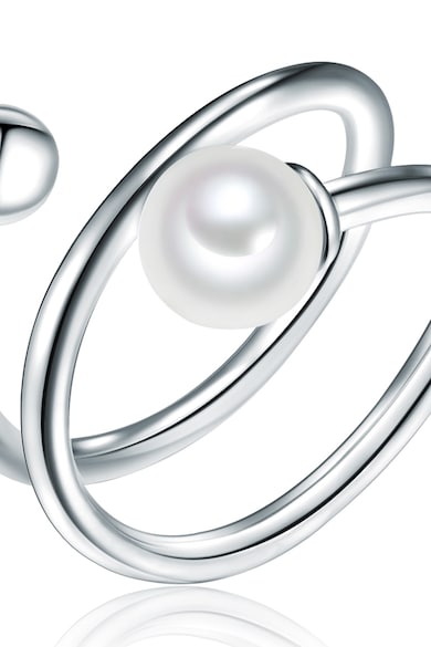 LINDENHOFF Inel din argint placat cu rodiu si decorat cu perle de cultura Femei