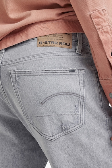 G-Star RAW 3301 slim fit farmernadrág szaggatott részletekkel férfi