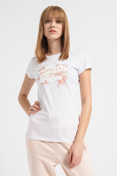 ARMANI EXCHANGE Póló logós mellrésszel női