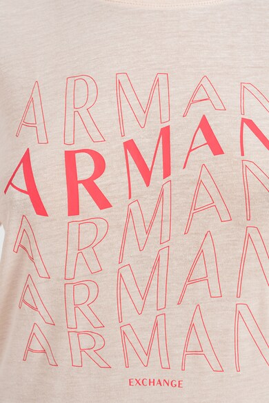 ARMANI EXCHANGE Lentartalmú póló logóval női