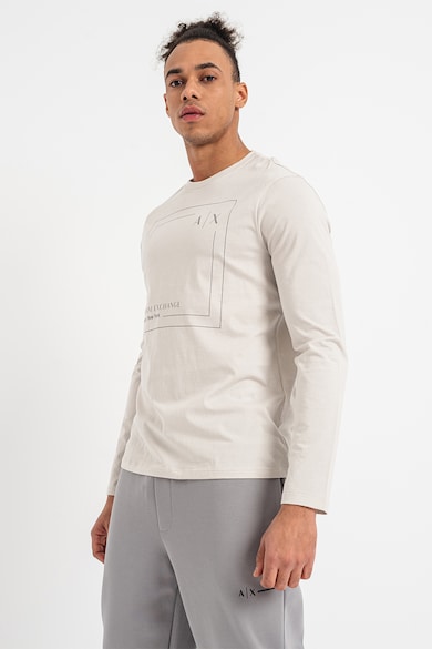 ARMANI EXCHANGE Памучна блуза с лого Мъже