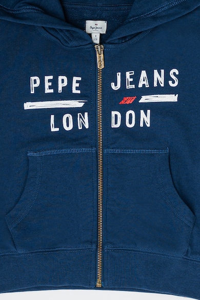 Pepe Jeans London Cipzáros felső kapucnival és logóval Lány