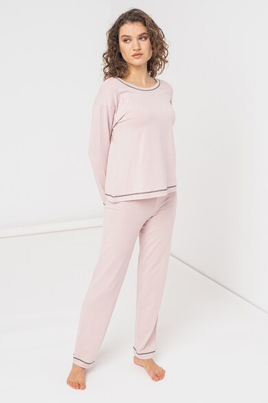 United Colors of Benetton Underwear Pijama cu garnituri contrastante si maneci cazute Femei