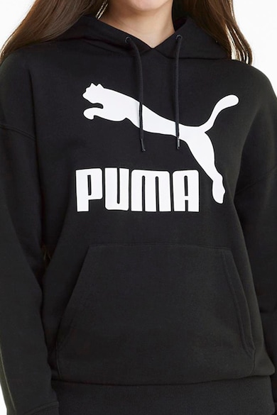 Puma Classics ejtett ujjú logómintás pulóver kapucnival női