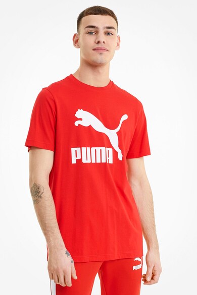 Puma Тениска Classics с овално деколте и лого Мъже