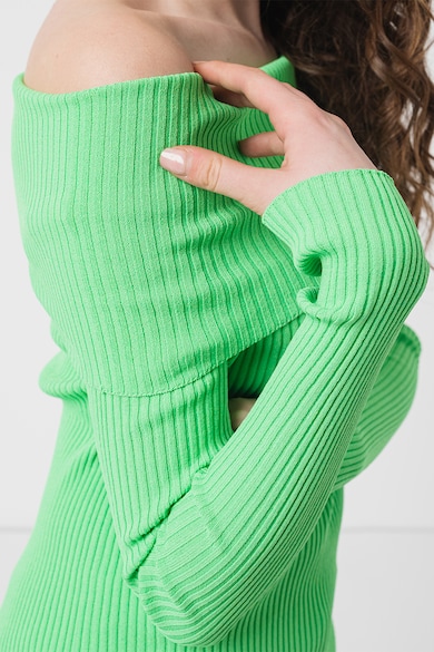 Stefanel Рипсен пуловер с голо рамо Жени