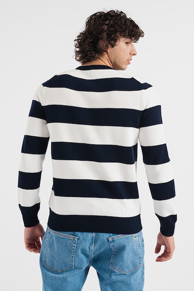 Lacoste Раиран пуловер с овално деколте Мъже