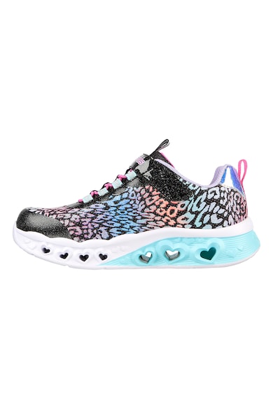 Skechers Pantofi sport cu velcro si LED-uri pe talpa Flutter Heart Fete
